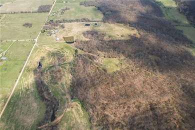 Looking north, the home is on far side of the road