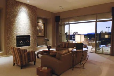Fire Place with Tumbled Stone