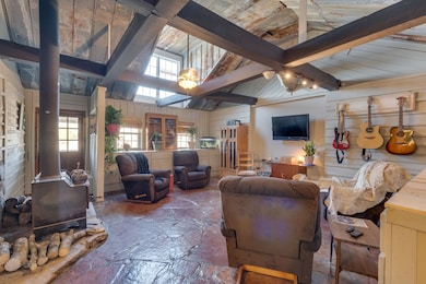 Rustic tin vaulted ceiling