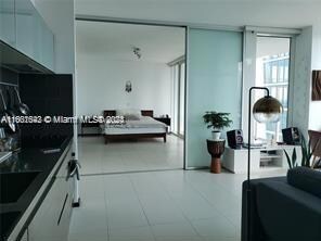 View from living room to bedroom