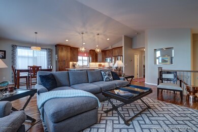 Living Room w/Hand-scraped Hardwood