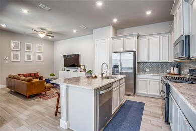 Kitchen and family room