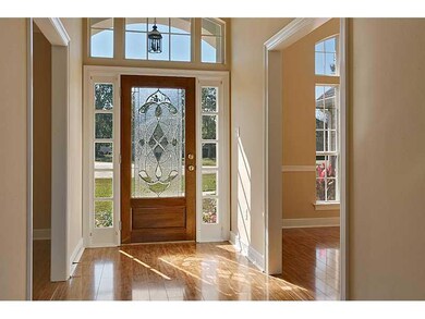 Foyer. Gorgeous leaded glass entry door, welcoming