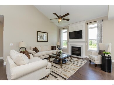 Great Room with Vaulted Ceilings and Gas Firplace