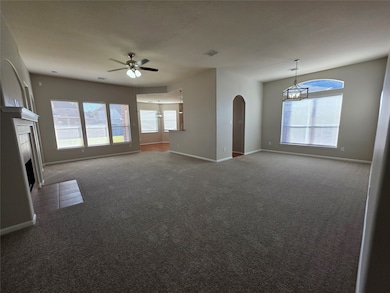 Living and dining areas.