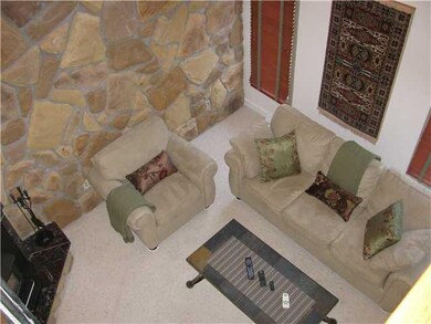 Living Room. Cathedral ceilings in living room giv