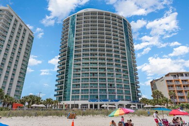View of building exterior featuring a view of the 