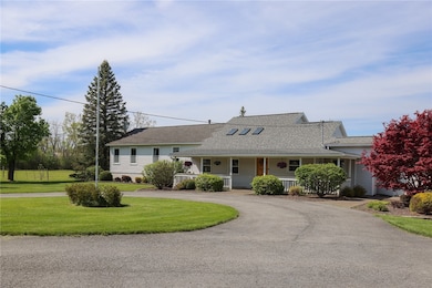 Circular blacktop driveway
