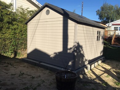 Shed in the back yard