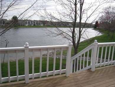 Deck looking west along the pond.  Deck boards are