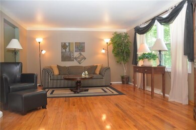 A lot of natural light from large picture window h