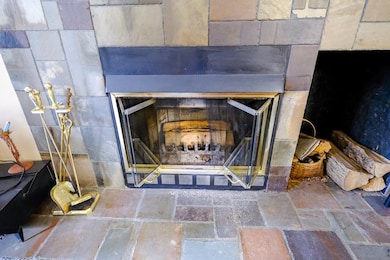 Wood burning fireplace