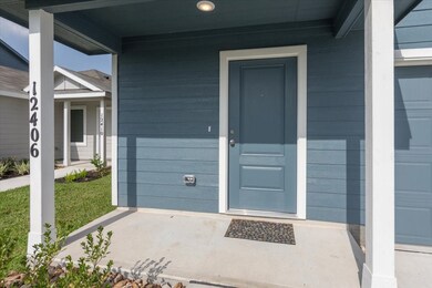 Convenient covered porch at the front.
