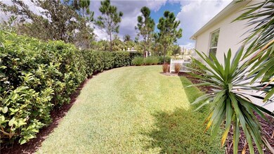Lush side yard