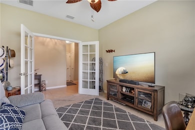 Den w/ French Door Entry