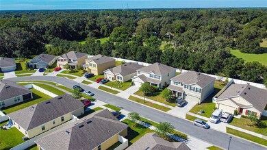Ariel view of front of home and street