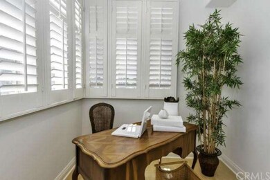 Office alcove is large enough for desk and some bo