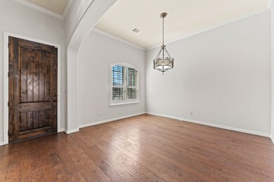 Solid wood front door.