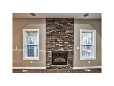 GAS FIREPLACE WITH STONE SURROUND