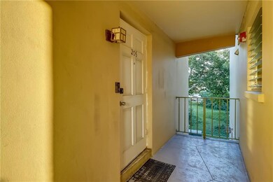Entrance in quiet corner