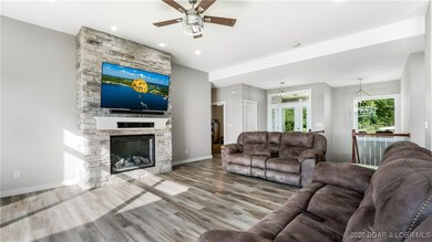 Massive windows flood this open layout with light