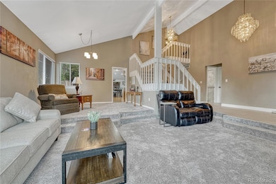 Sunken living room. Beautiful foyer with newer tile floor.