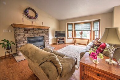 Stroll into the living room with the bay window, &