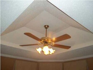 Coffered ceiling in master bedroom
