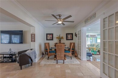 Large and spacious dining room located between liv