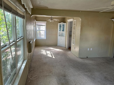 living room and dining area