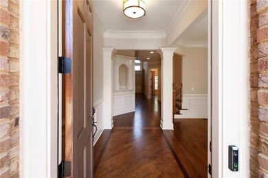 Entering through the front door.