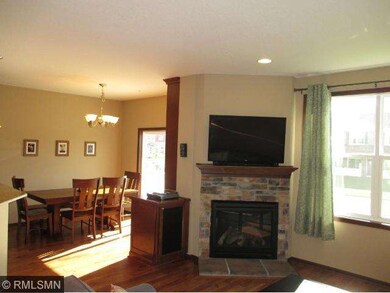 Open layout with hardwood floors