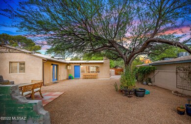 Landscaped backyard