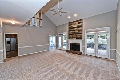 Dramatic 2-story Great Room with two sets of Frenc