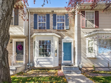 View of front facade featuring brick siding
