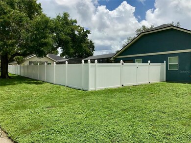 Large fenced side yard