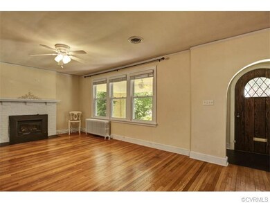 Large Living Room with hardwood floors, gas firepl
