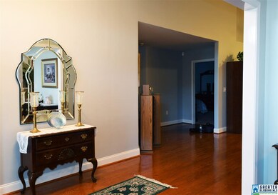 After coming through the front door a wide hallway