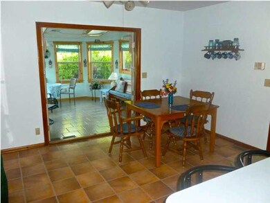 Large area for dining in the kitchen area