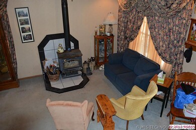 Main living area is large with trey ceilings and a