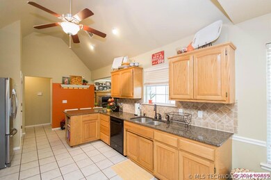 Another view of the kitchen with updated fixtures.
