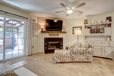 Gas-log fireplace in Living Room