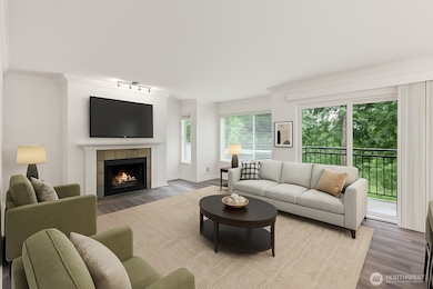 virtually staged living room