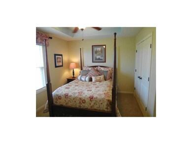 Bedroom with large double-door closet