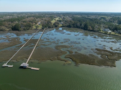 Drone image of home from water