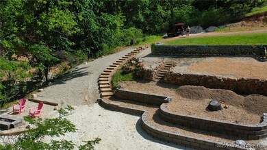 Aerial View of Sand Beach, Fire Pit, and Custom St