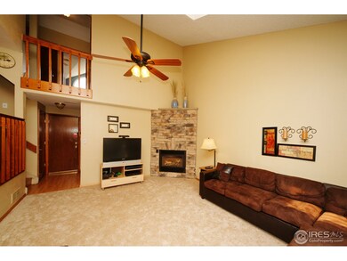 Family Room with Vaulted Ceiling