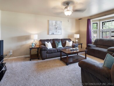 Living room with a lot of natural light