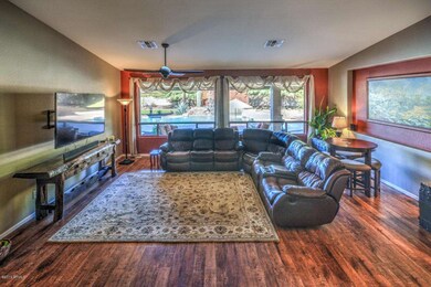 Living Room View from Entry to Back Yard