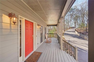 Deck featuring covered porch